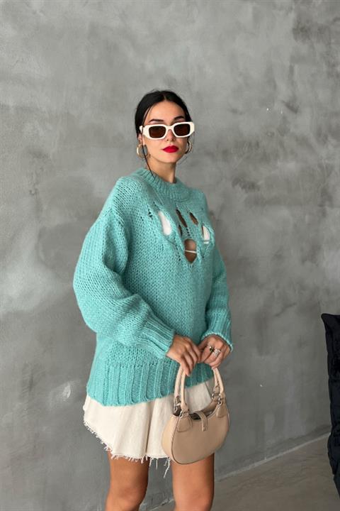 Midred Cut Out Knitwear Sweater 1200-09