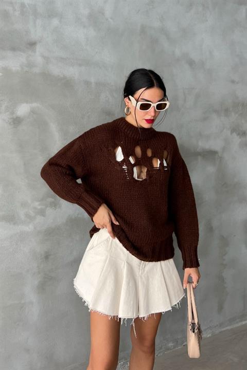 Midred Cut Out Knitwear Sweater 1200-09
