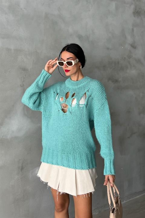 Midred Cut Out Knitwear Sweater 1200-09