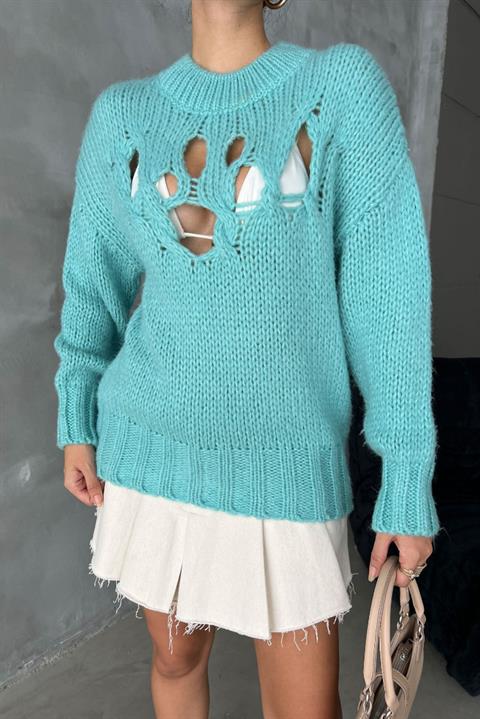 Midred Cut Out Knitwear Sweater 1200-09