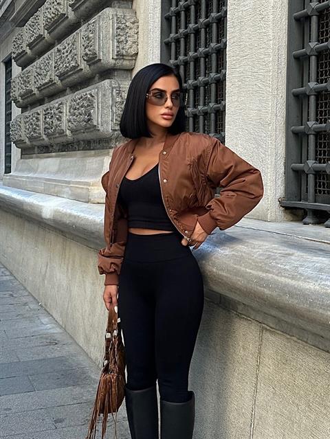 Miecka Crop Bomber Jacket 7022-8