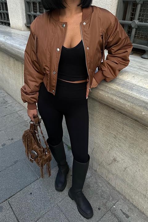 Miecka Crop Bomber Jacket 7022-8
