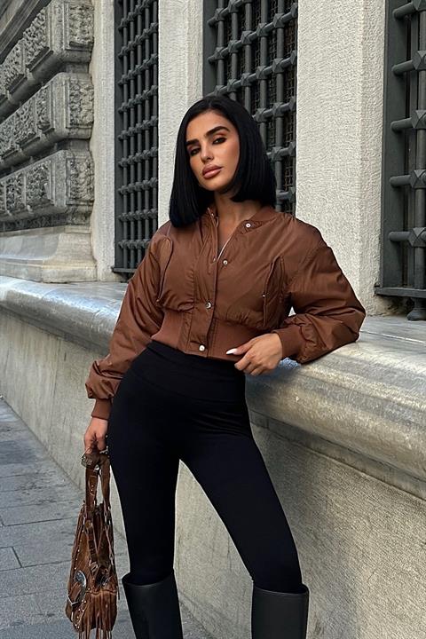 Miecka Crop Bomber Jacket 7022-8