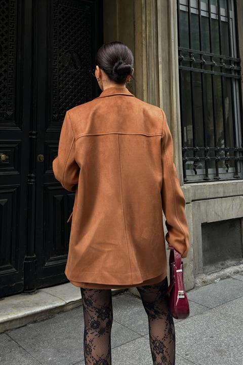 Mini Skirt Suede Suit 9935