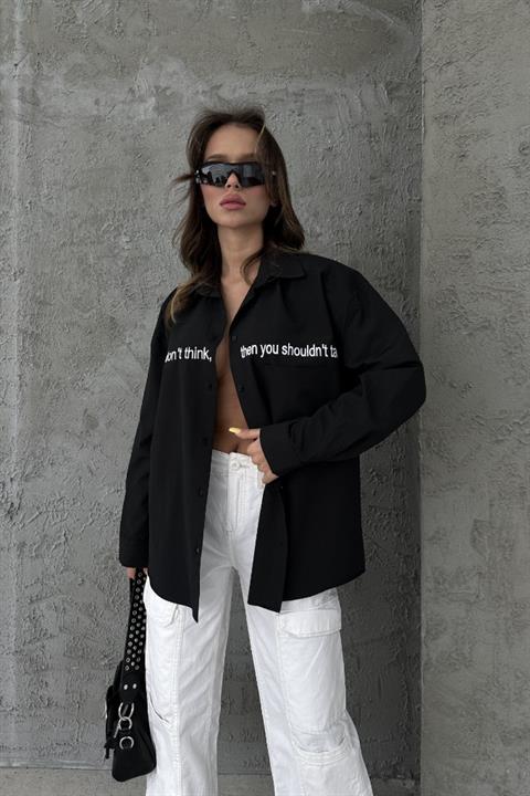 Myra Text Embroidered Shirt 3339-08