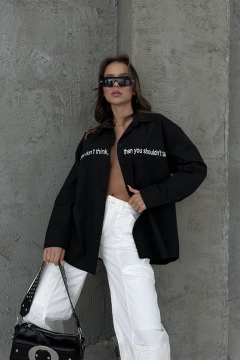 Myra Text Embroidered Shirt 3339-08