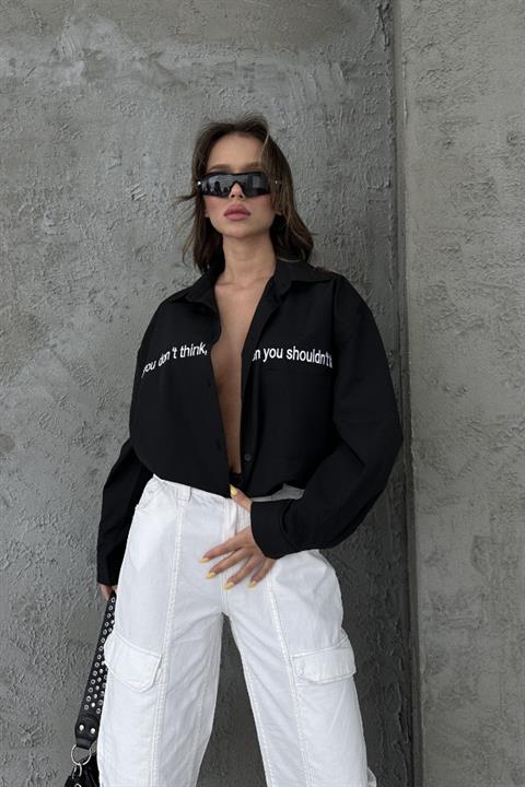 Myra Text Embroidered Shirt 3339-08