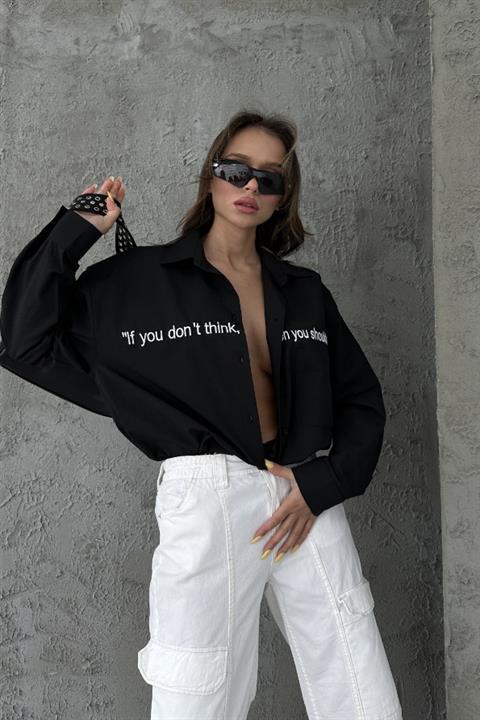 Myra Text Embroidered Shirt 3339-08