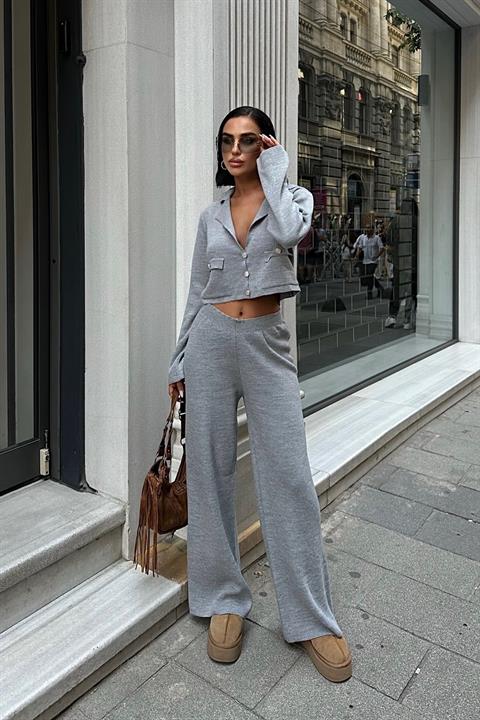 Nancy Double-breasted Neck Crop Suit 9954 - 25