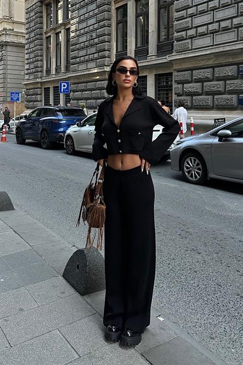 Nancy Double-breasted Neck Crop Suit 9954 - 25