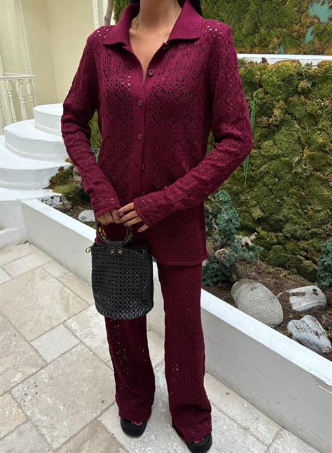 Odette Openwork Trouser Set 9934