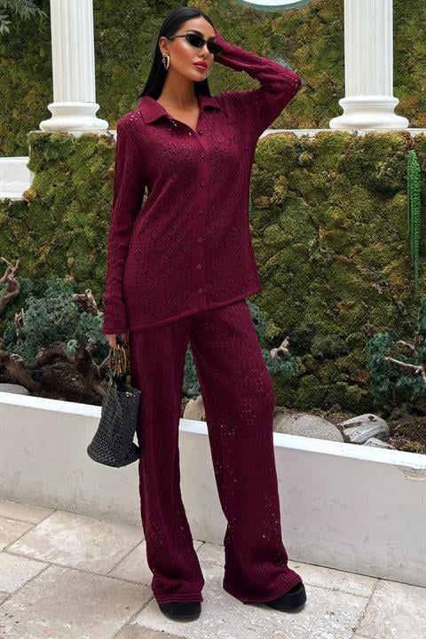 Odette Openwork Trouser Set 9934