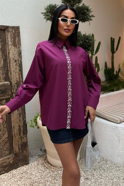 Front Striped Stone Shirt 3448