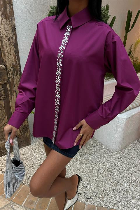 Front Striped Stone Shirt 3448