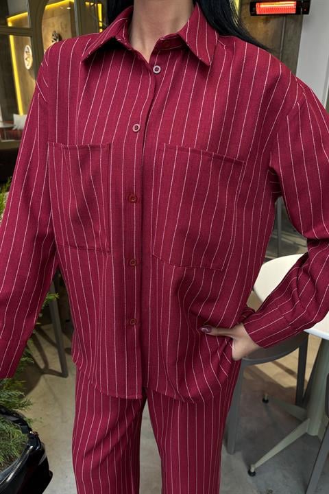 Striped Suit with Palazzo Pants 10092