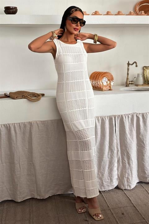 Petunie Openwork Dress with Back Detail 2734-01