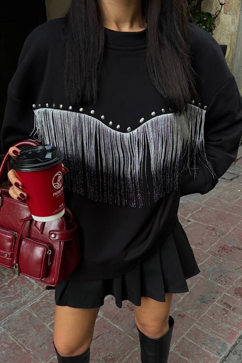 Tassel Detailed Sweatshirt 8051