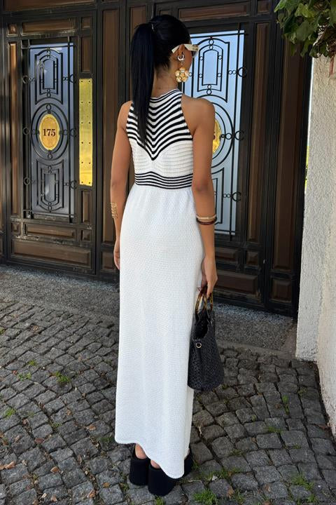 Roba Striped Long Knit Dress 2858