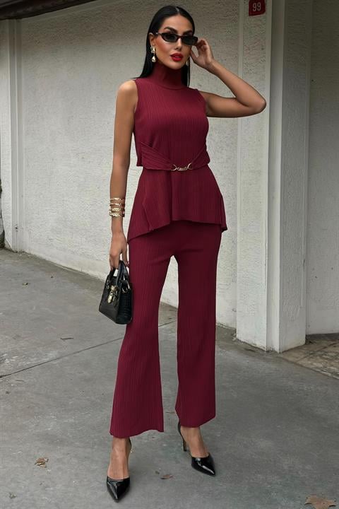 Rose High Collar Corduroy Suit 9946