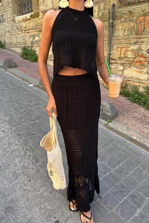 Openwork Backless Suit 10083-025