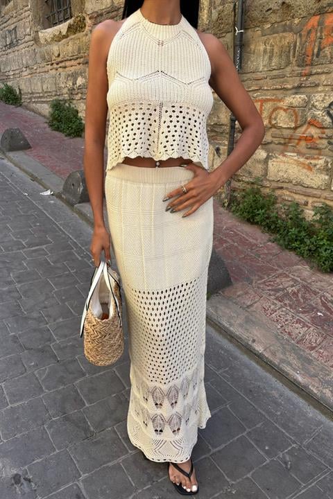 Openwork Backless Suit 10083-025