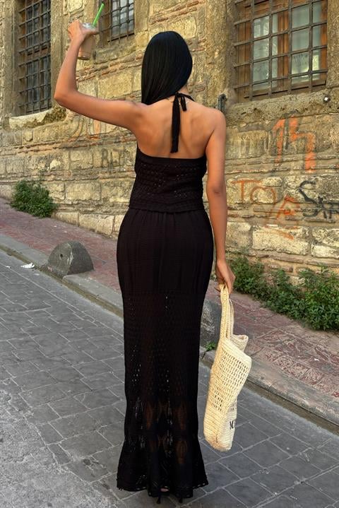 Openwork Backless Suit 10083-025