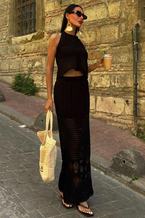 Openwork Backless Suit 10083-025