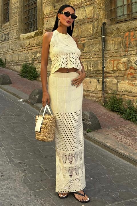 Openwork Backless Suit 10083-025