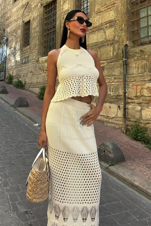 Openwork Backless Suit 10083-025