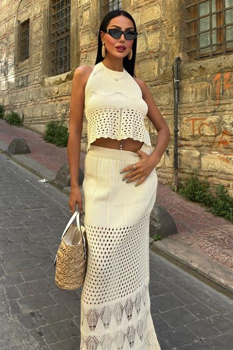 Openwork Backless Suit 10083-025
