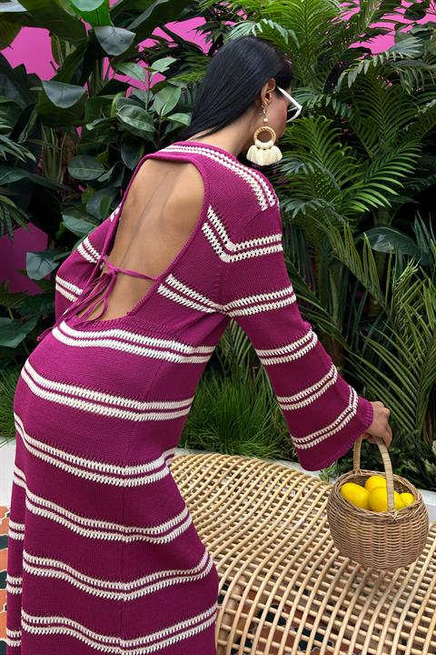Backless Spanish Sleeve Knit Dress 2848