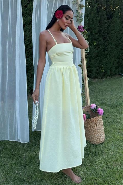Cross Back Beaded Detailed Dress 2902-08