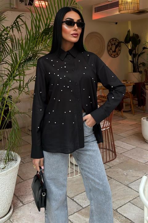 Stone-Padded Voile Shirt 3443