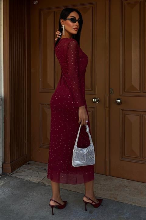 Stone Embroidered Premium Tulle Dress 2829