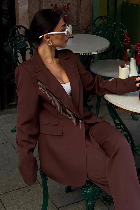 Collar and Leg Tassel Suit 10043