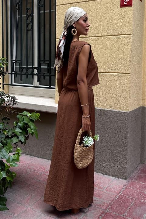 Vest Front Tie Long Skirt Suit 10192