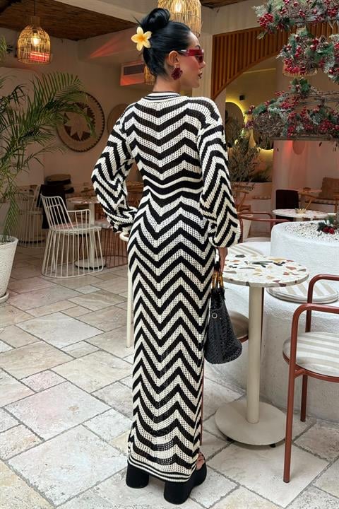 Slit Detailed Knit Dress 2855
