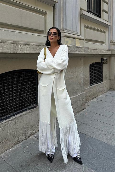 Zoey Tasseled Long Cardigan 5093-01