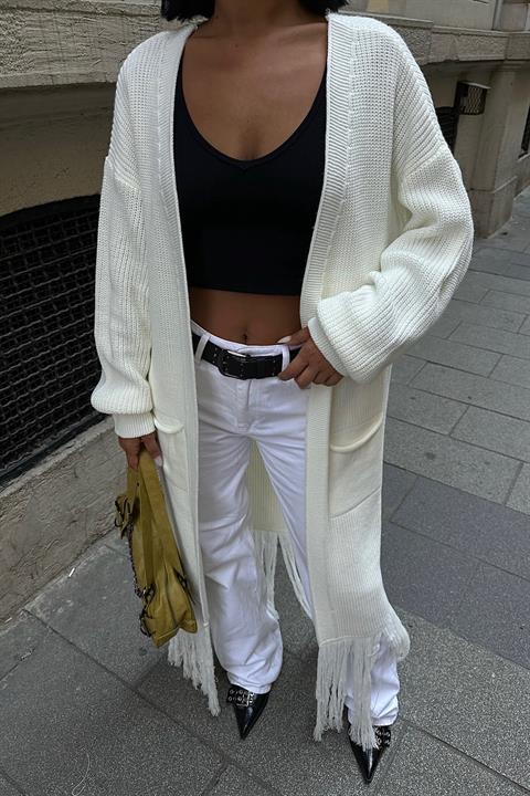 Zoey Tasseled Long Cardigan 5093-01