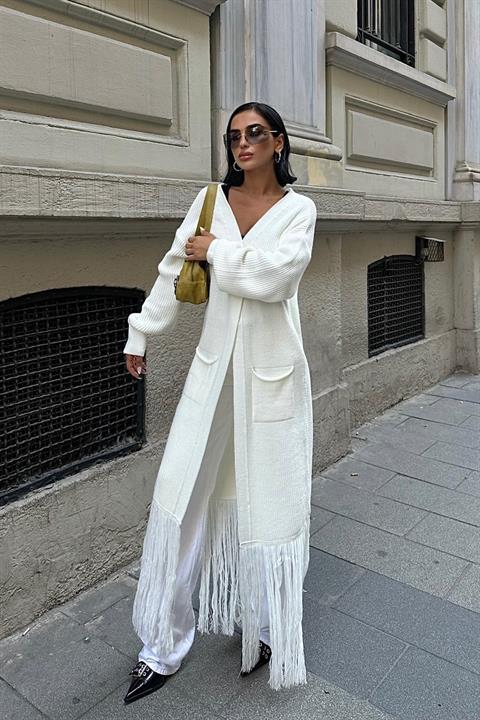 Zoey Tasseled Long Cardigan 5093-01