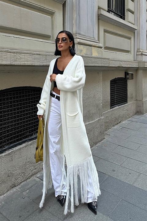 Zoey Tasseled Long Cardigan 5093-01